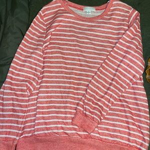 Striped forever 21 plus sweatshirt